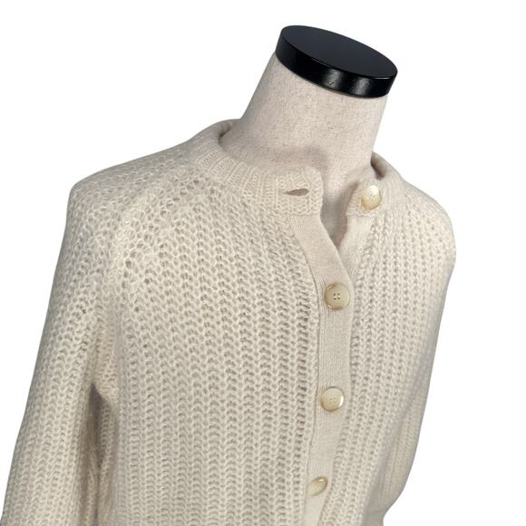 Sezane Emile Cardigan Sweater Women’s 2XS XXS Ivory Cream Knit Alpaca Blend - Picture 3 of 10